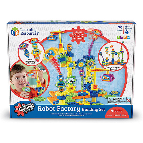 Набор конструктор шестеренки Фабрика роботов (80 деталей) от Learning Resources