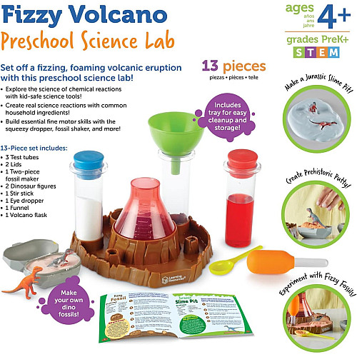 Научный STEM набор Шипучий вулкан (13 предметов) от Learning Resources