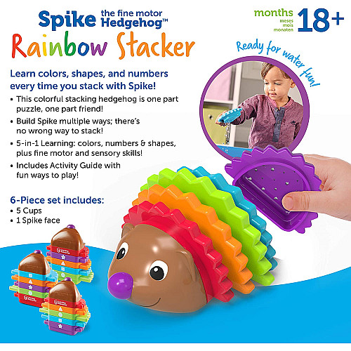 Развивающая игрушка разноцветный ёжик Спайк от Learning Resources