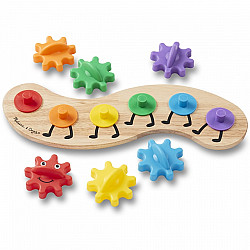 Розвиваюча іграшка з шестернями Гусениця (6 елементів) від Melissa & Doug