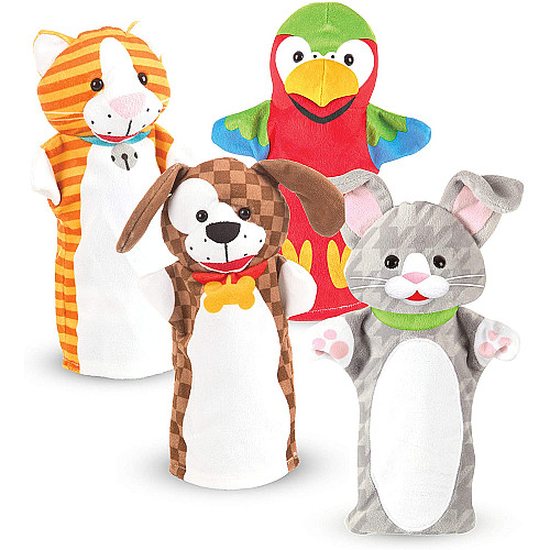 Сенсорный набор кукол перчаток Домашние животные (4 шт) от Melissa & Doug