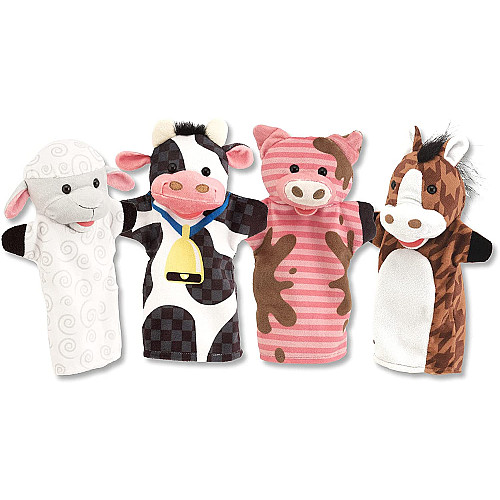Сенсорный набор кукол перчаток Животные с фермы (4 шт) от Melissa & Doug