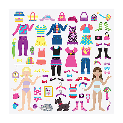 Набор для творчества с объемными многоразовыми наклейками Мода (76 наклеек) от Melissa & Doug