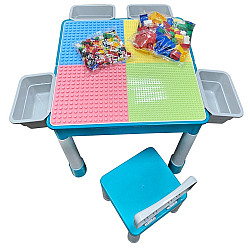 Многофункциональный игровой стол с конструктором (345 деталей) от Microlab toys