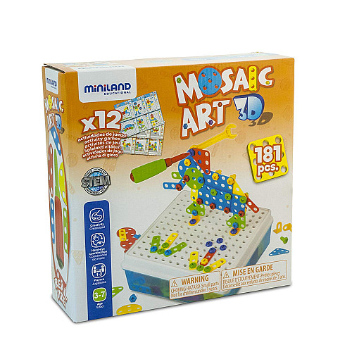 Развивающий строительный набор Мозаика Строительство 3Д (181 шт) от Miniland