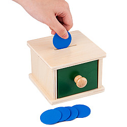 Тактильная коробка Монтессори с монетками от Obetty