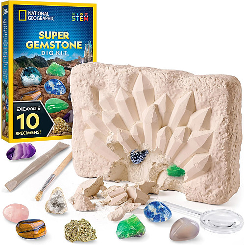 Набір для розкопок Дорогоцінне каміння (10 каменів) від NATIONAL GEOGRAPHIC