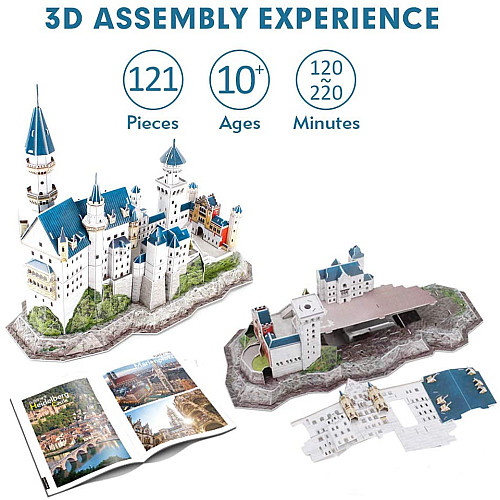 Розвиваючий 3D пазл замку Нойшванштайн Німеччина (121 деталь) від NATIONAL GEOGRAPHIC