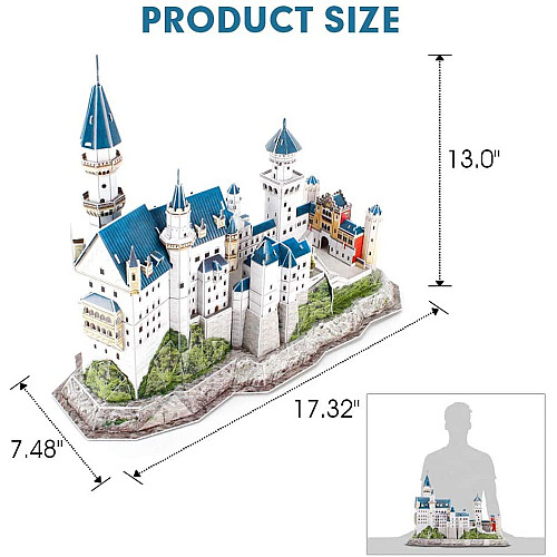 Розвиваючий 3D пазл замку Нойшванштайн Німеччина (121 деталь) від NATIONAL GEOGRAPHIC