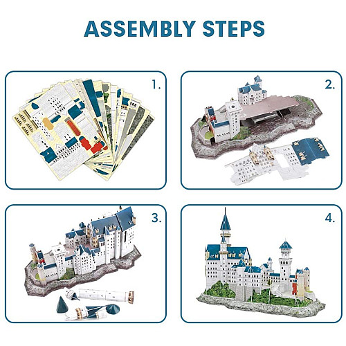 Розвиваючий 3D пазл замку Нойшванштайн Німеччина (121 деталь) від NATIONAL GEOGRAPHIC