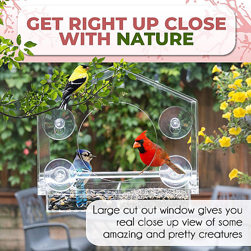 Прозрачная кормушка для птиц от Nature Gear