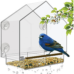 Прозрачная большая кормушка для птиц (24х18х11 см) от Nature's Hangout
