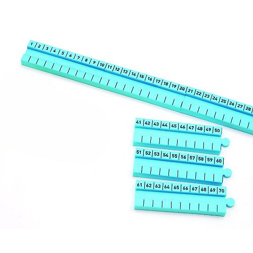 Нумикон. Числовой ряд (1-100 см) для счетных палочек Кюизенера