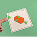 Розвиваючий набір Дерев'яний танграм з картками (170 шт) від Obetty