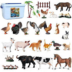 Большой развивающий набор фигурок Домашние животные (37 элементов) от Obetty