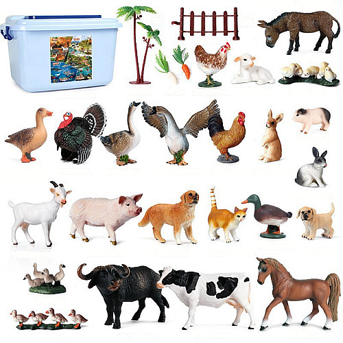 Великий розвиваючий набір фігурок Домашні тварини (37 елементів) від Obetty