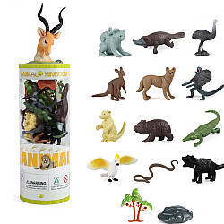 Игровой набор фигурок в тубусе Дикие животные (15 предметов) от Obetty