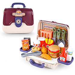 Розвиваючий ігровий набір продукти Гамбургер у валізі (28 шт) від Obetty