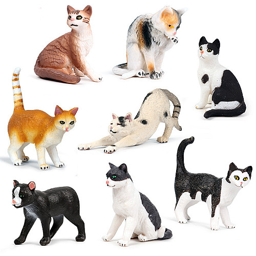 Ігровий набір фігурок Кішки (8 шт) від Obetty