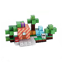 Магнітний конструктор Minecraft Сад (108 блоків) від Obetty