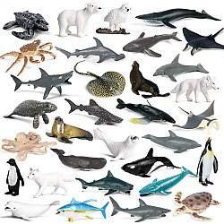 Развивающий набор фигурок Морские животные (32 шт) от Obetty