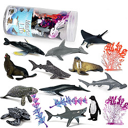 Развивающий набор фигурки Морские животные (16 фигурок) от Obetty
