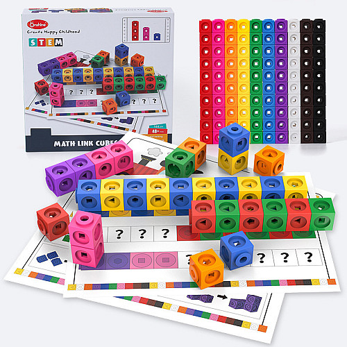 Навчальний STEM-набір Математичні кубики (146 предмети) від Obetty