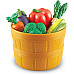 Набор для сортировки и счета Овощи и фрукты (30 шт) от Obetty