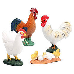Развивающий набор фигурок Петухи и Курицы (4 шт) от Obetty
