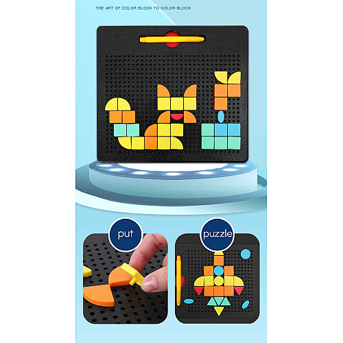 Магнітний планшет для малювання стилусом з мозаїчною головоломкою (малий) від Obetty