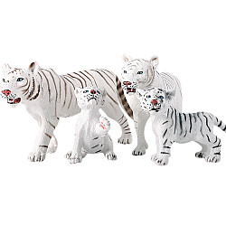 Развивающий набор фигурок Семья белых тигров (4 шт) от Obetty