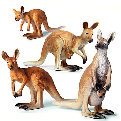 Розвиваючий набір фігурок Сім'я кенгуру (4 шт) від Obetty