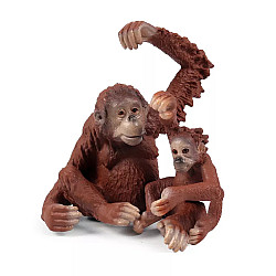Розвиваючий набір фігурок Сім'я орангутангів (2 шт) від Obetty