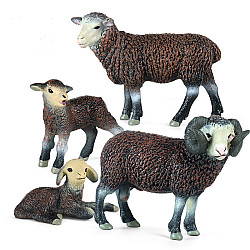 Розвиваючий набір фігурок Сім'я овець (4 шт) від Obetty