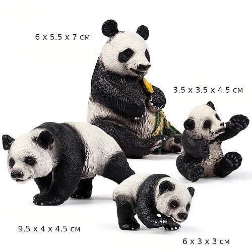 Развивающий набор фигурок Семья панд (4 шт) от Obetty