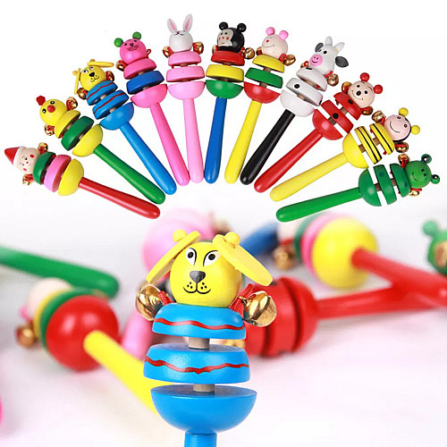 Развивающая музыкальная игрушка трещотка с колокольчиками (1 шт) от Obetty