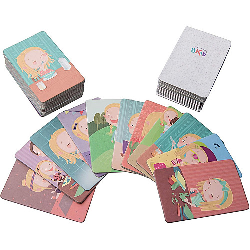 Развивающий набор книга органайзер для девочек Распорядок дня (50 карточек) от OKID