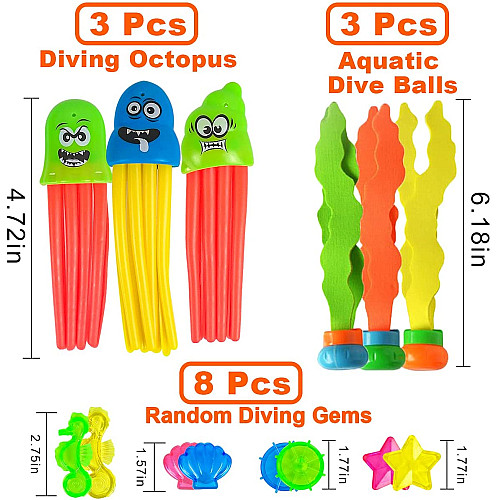 Развивающий набор игрушек для подводного плавания (21 шт) от Ong Namo