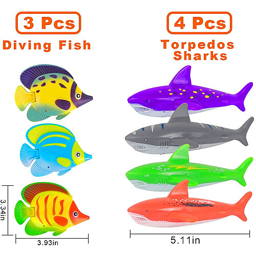Развивающий набор игрушек для подводного плавания (21 шт) от Ong Namo