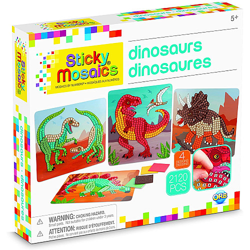 Розвиваючий творчий набір мозаїка Динозаври від Orb Factory