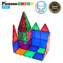 Строительный набор Магнитные 3D блоки (60 шт) от PicassoTiles