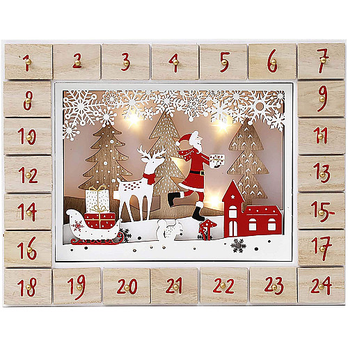 Адвент календарь Санта Клаус с LED подсветкой от PIONEER-EFFORT