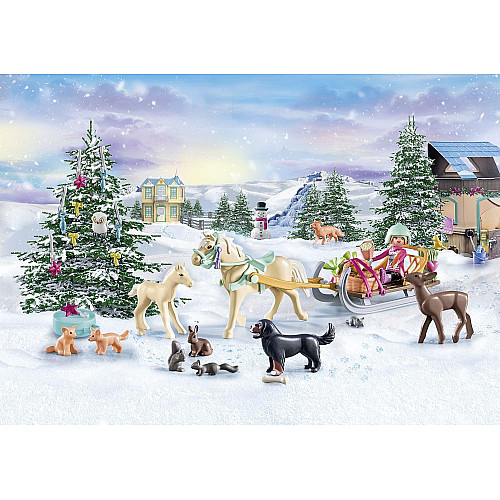 Адвент календарь Рождественские сани от Playmobil (68 предметов)