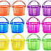 Розвиваючий набір Різнобарвні кошики (12 шт) від Prextex