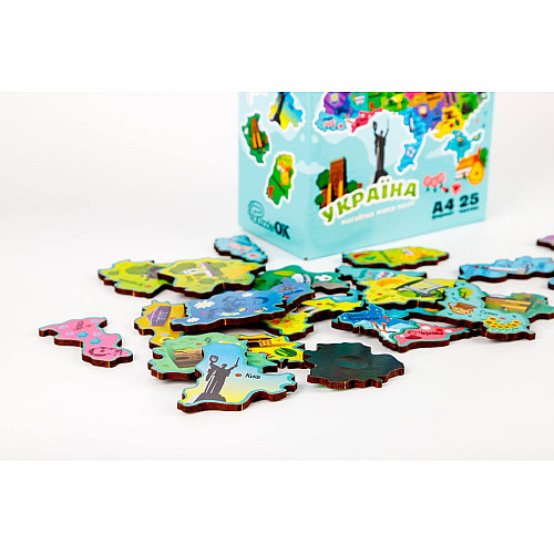 Магнитный мини-пазл Карта Украины (25 деталей) от PuzzleOk