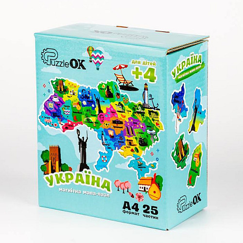 Магнитный мини-пазл Карта Украины (25 деталей) от PuzzleOk