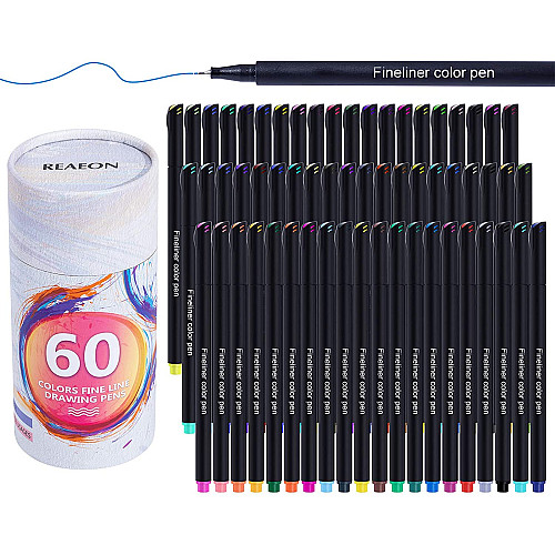 Набір для творчості Кольорові маркери ручки 0,4 мм (60 шт) від Reaeon