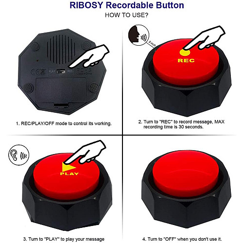Кнопки з функцією запису (2 шт) від RIBOSY