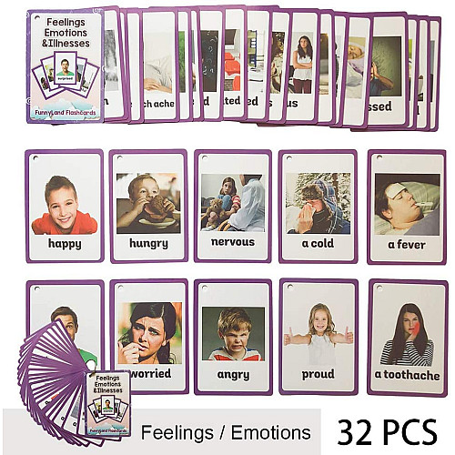 Навчальний набір Флеш карти Емоції (32 шт) від Richardy