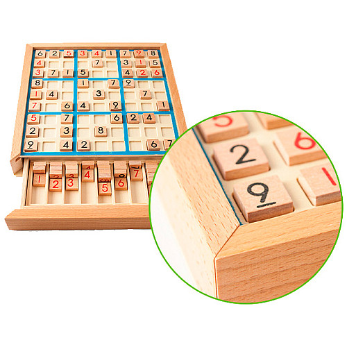 Развивающая игра Монтессори Головоломка деревянная Судоку от Obetty